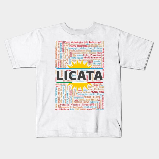 Wordart: Licata Kids T-Shirt by Condormax